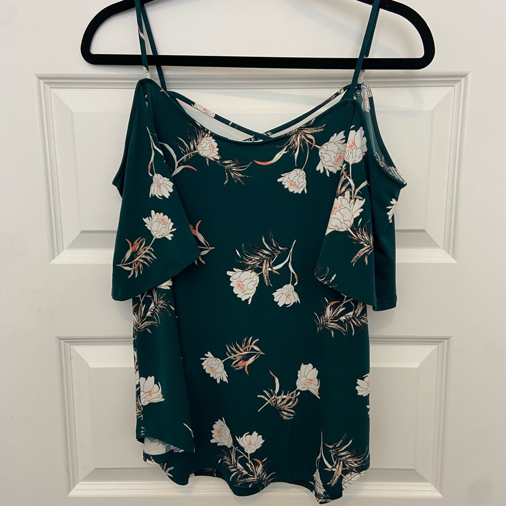 Kaileigh Teal Floral Blouse